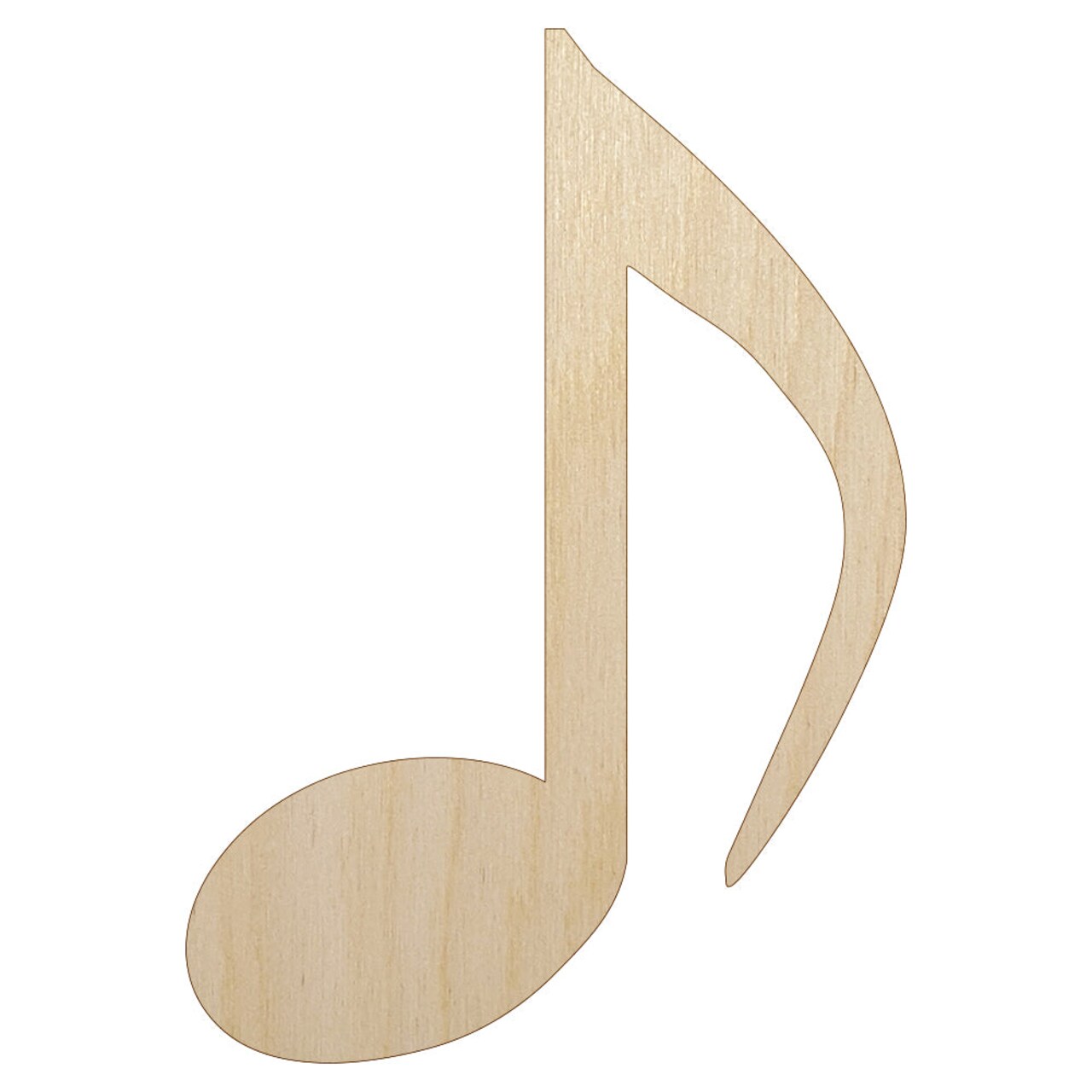 Music Eighth Note Unfinished Wood Shape Piece Cutout for DIY Craft Projects
